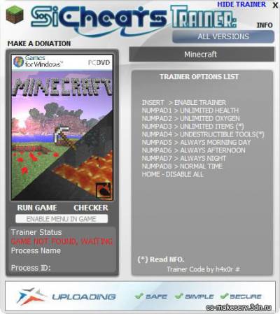 Трейнер для Minecraft