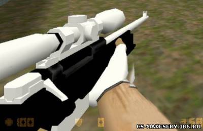 Модель оружия Black White AWP